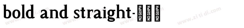 bold and straight字体转换